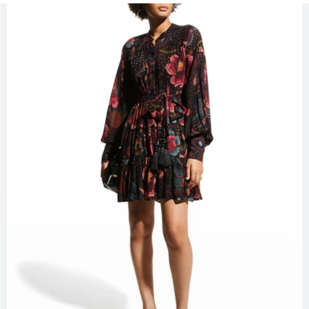 Farm Rio Black River Creatures Mini Dress